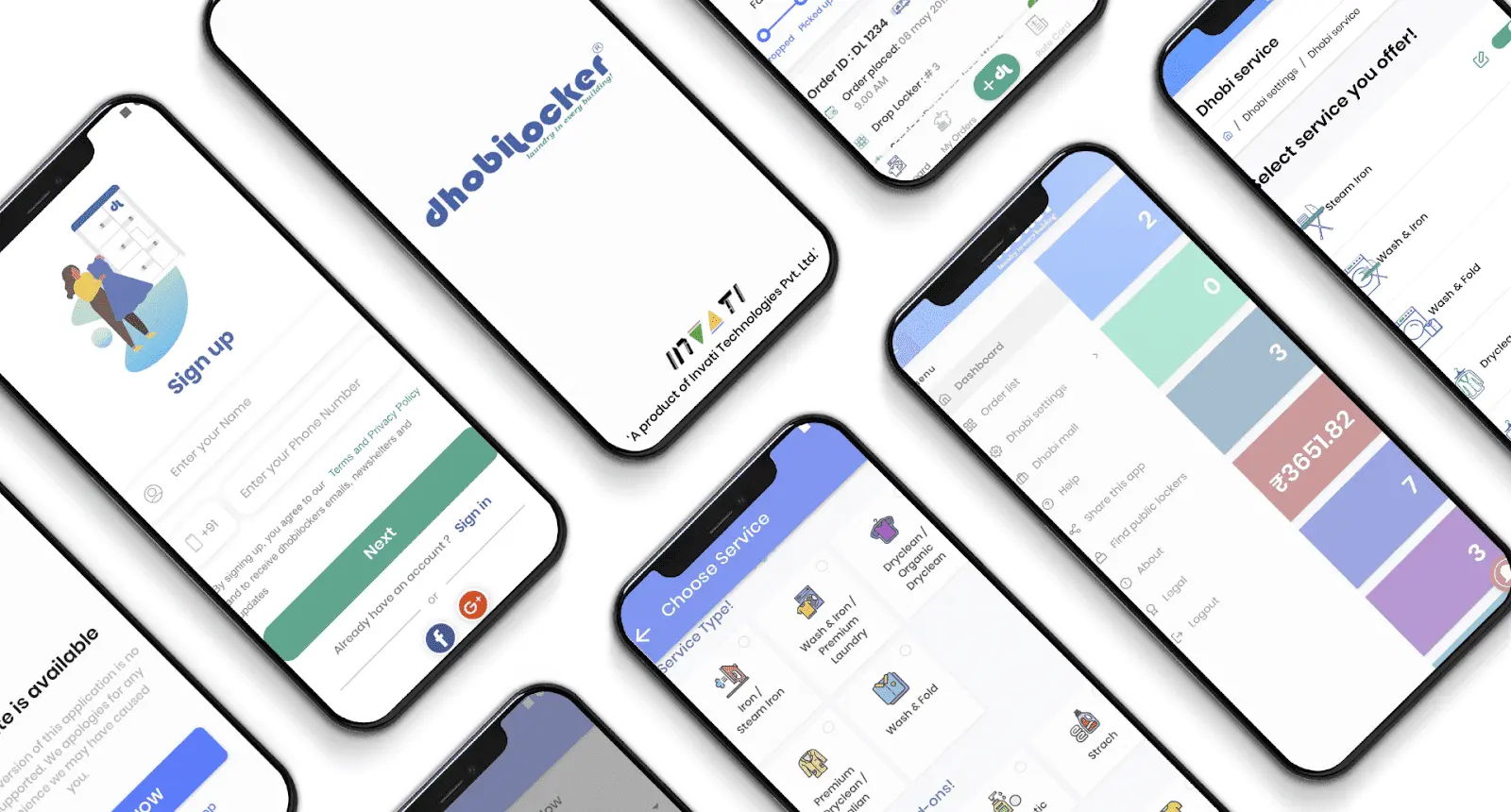 Dhobi Locker Mobile App design by chipsy