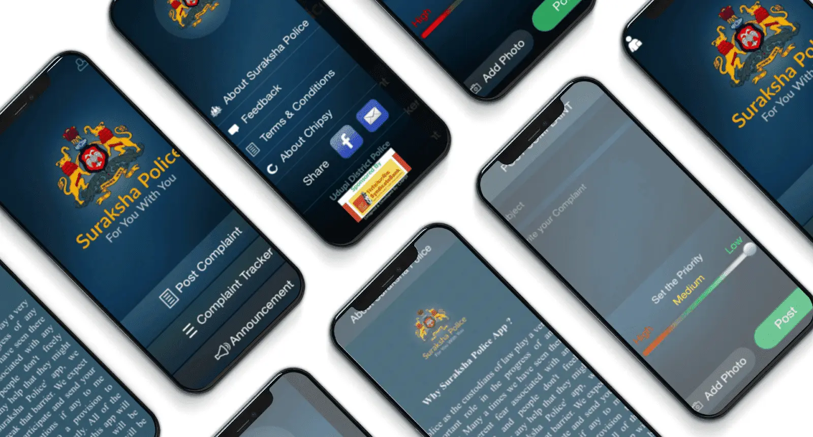 Suraksha Police Mobile App design by chipsy