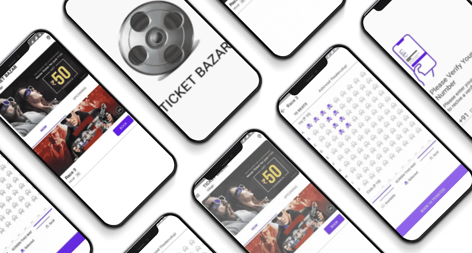 Ticket bazar mobile app designed by chipsy
